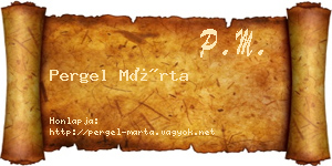 Pergel Márta névjegykártya